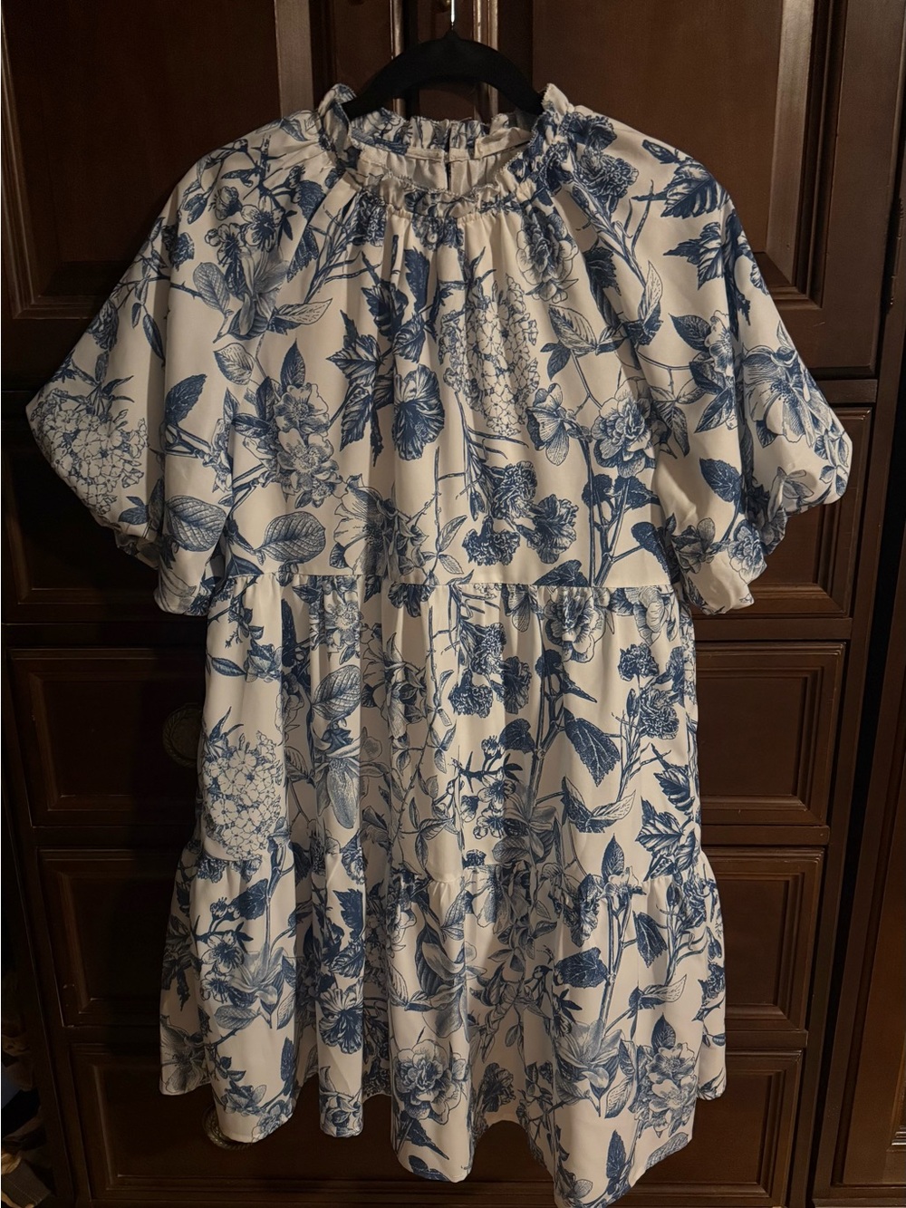 THML blue and white dress small